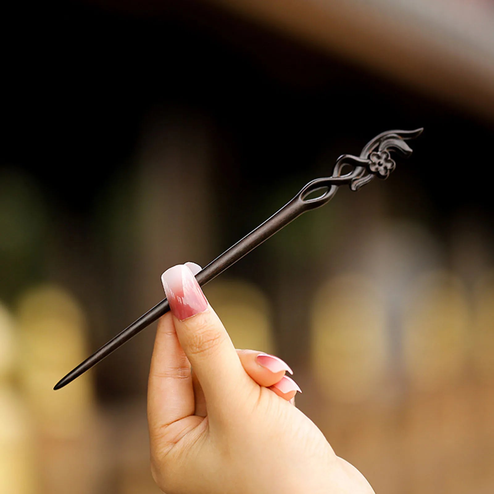Female Ethnic Style Hairpin Stable Grip Smooth Edge Hair Stick Headdres for Chinese Hanfu Cosplay Costume Peaceful Pleasures Health and Wellness A