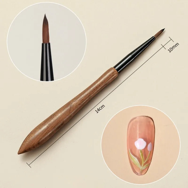 Sandalwood Nail Art Liner Brush – UV Gel Stripe & Detail Pen