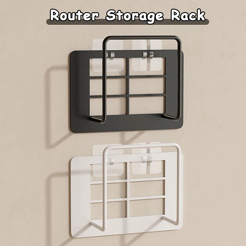 No-Drill Wall-Mounted Router & Set-Top Box Storage Shelf