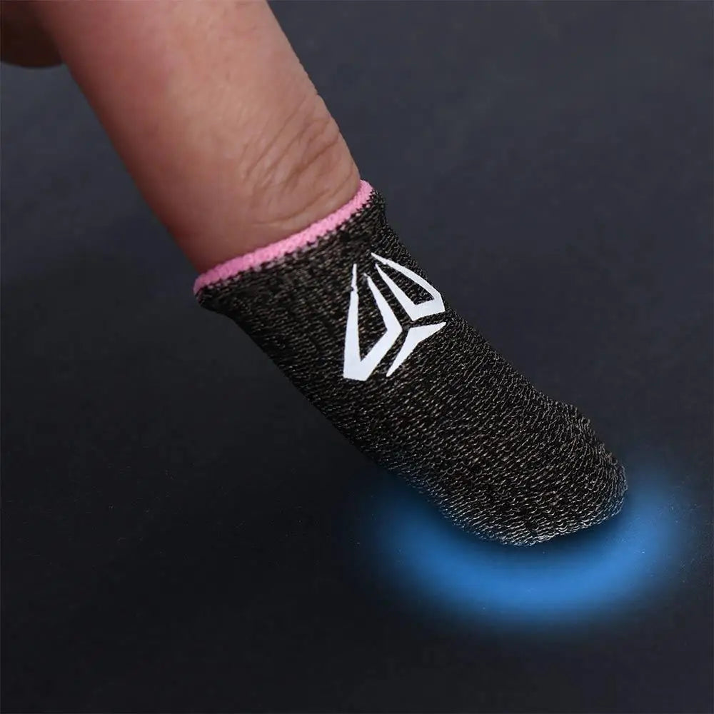 Mobile Games Touch Screen Gamer Fingertips Sleeve Sweatproof Thumb Gloves Gaming Finger Cover Finger Sleeve Fingertip Gloves Peaceful Pleasures Health and Wellness pink