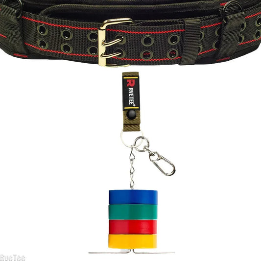 Electrical Tape Holder Chain for Tool Belt | Holds 7 Rolls Tool Belt Accessory Peaceful Pleasures Health and Wellness