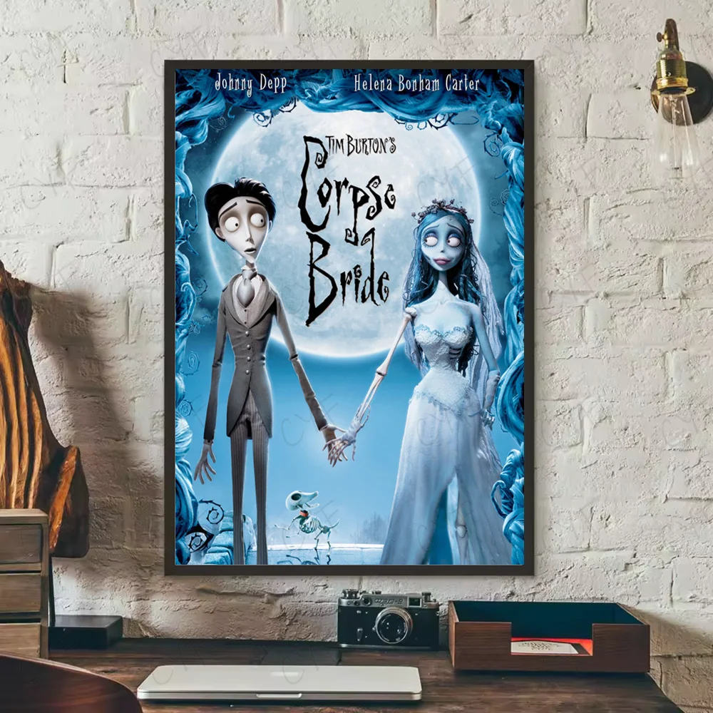 Corpse Bride Cartoon Poster – HD Waterproof PVC Wall Art Decor Wall Art Poster Peaceful Pleasures Health and Wellness z7 40X50cmNoframe