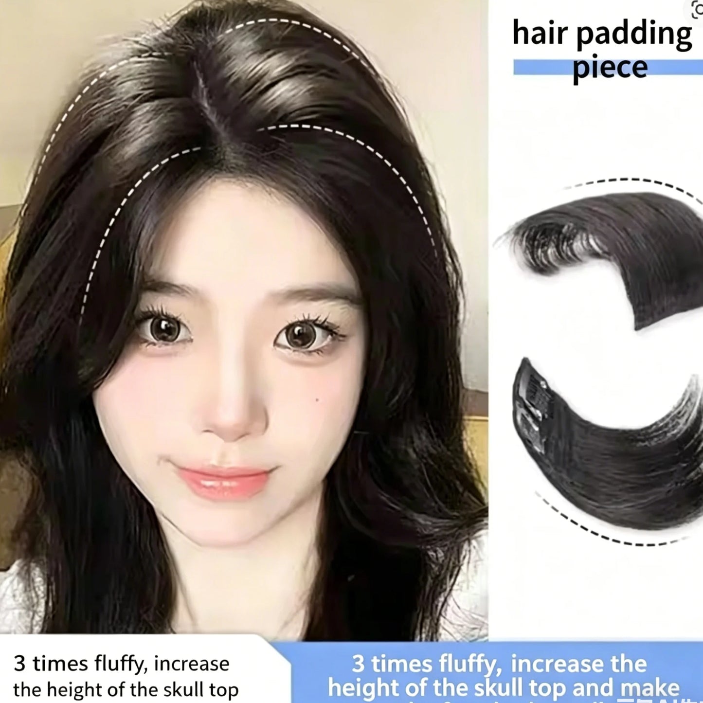 Women's 10cm Synthetic Clip-In Side Hair Topper | Wavy