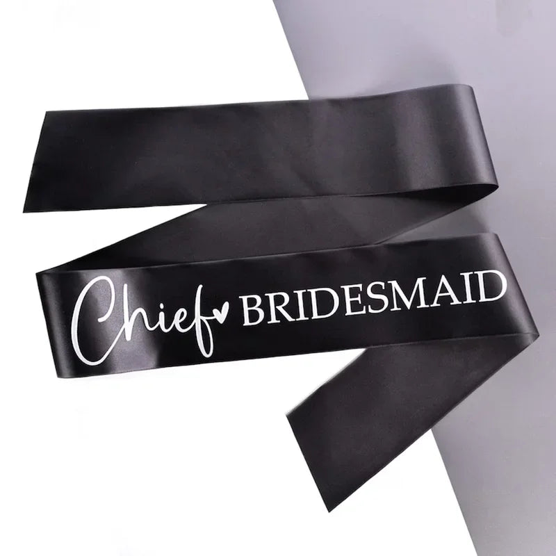 Bridal Party Sash | Bride, Bridesmaid, Maid of Honor & More Bridal Party Sash Peaceful Pleasures Health and Wellness chief bridesmaid