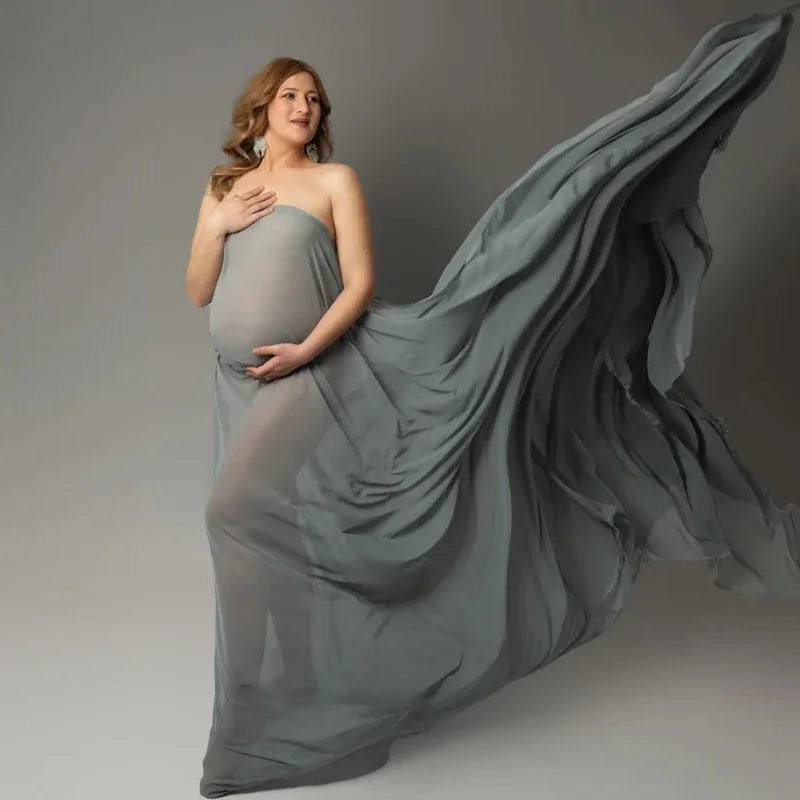 Maternity Chiffon Fabric Draping Maternity Sheer Silky See Through Photo Photography Shoot Prop Drape Peaceful Pleasures Health and Wellness colors 1 1.5X6 M