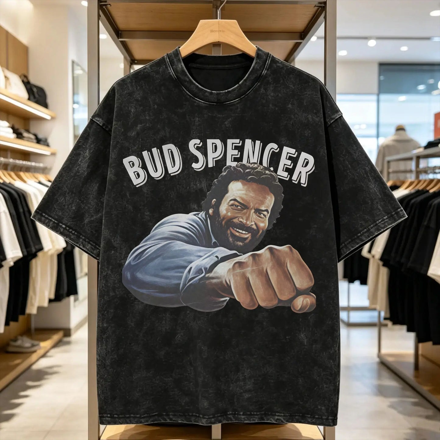 Bud Spencer and Terence Hill T Shirt Men Cotton Novelty T-Shirts Crew Neck Tee Shirt Short Sleeve Clothing Original Peaceful Pleasures Health and Wellness 4 L