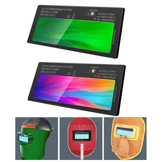 Auto-Darkening Welding Lens | 3-Level Solar LCD, 108x50mm Welding Helmet Lens Oasis Select