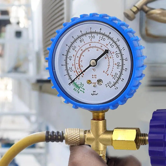 Air conditioner refrigerant pressure gauge service kit for for R22 and R134a with adapter hose with adapter Peaceful Pleasures Health and Wellness