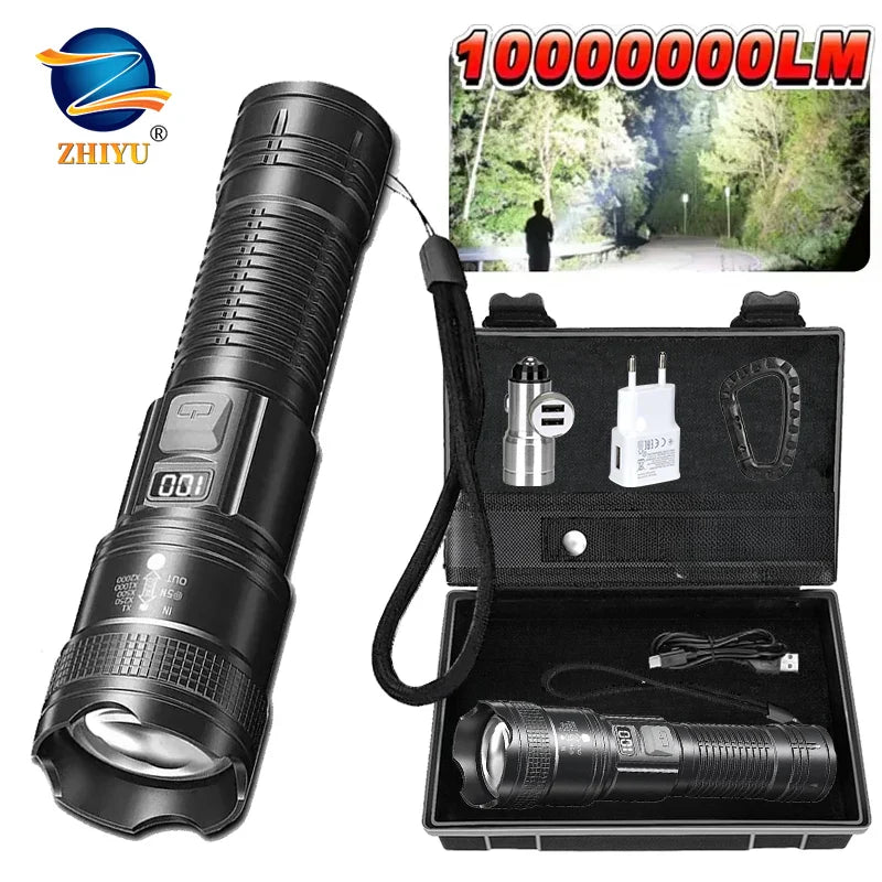 Ultra Bright Zoomable LED Tactical Flashlight | USB Rechargeable