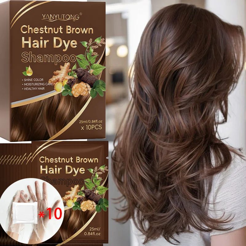 Chestnut Brown 3-in-1 Hair Color Shampoo – Ginger Formula