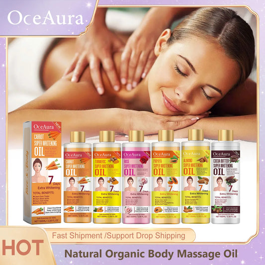 OceAura Skin Brightening Body Oil 100ml – Papaya & Turmeric Body Brightening Oil Peaceful Pleasures Health and Wellness