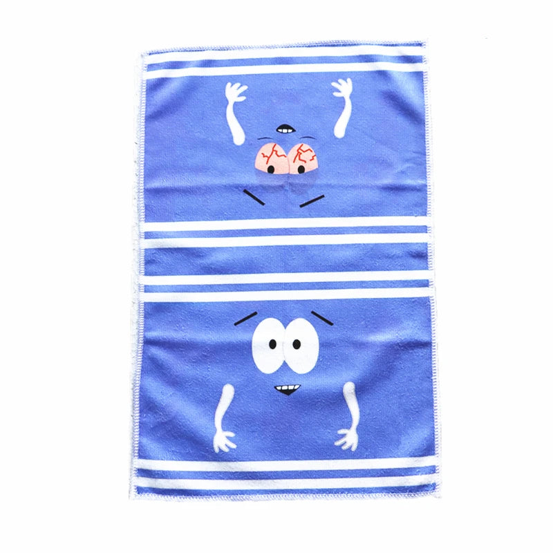 Towelie Cartoon Hand Towel – Quick-Dry Kitchen & Bath Cloth Novelty Hand Towel Peaceful Pleasures Health and Wellness Blue