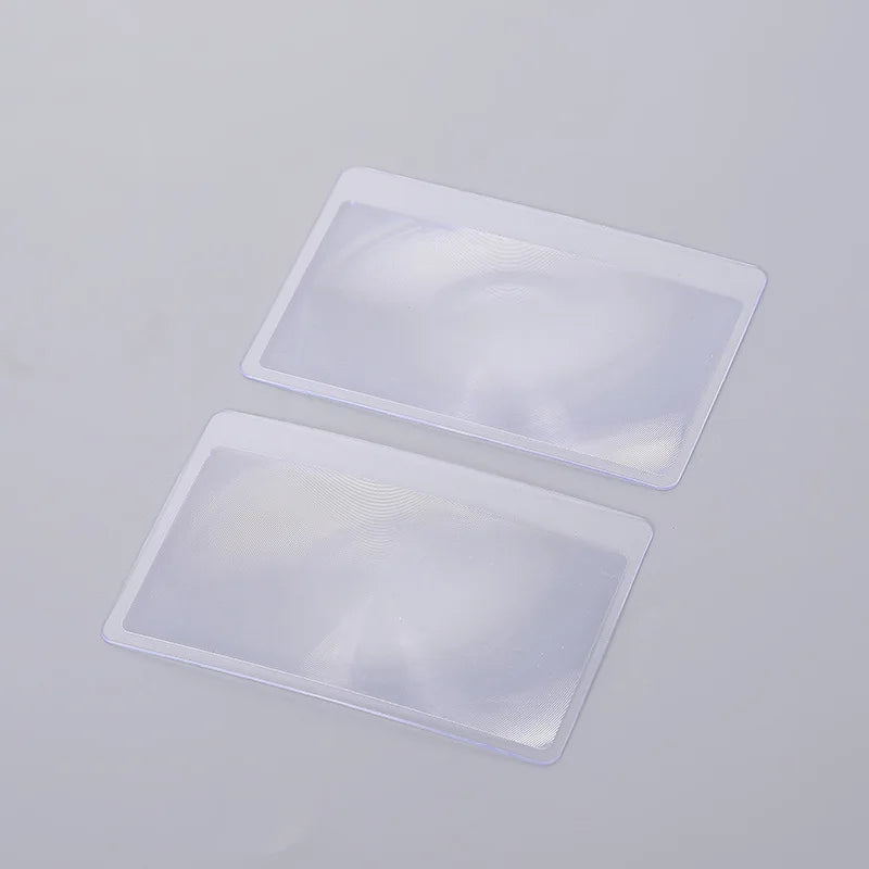 3X Magnifier Magnifying Lens Credit Card Loupe Wallet Pocket Plastic Magnifying Fresnel Read Transparent Magnifying Glass Peaceful Pleasures Health and Wellness