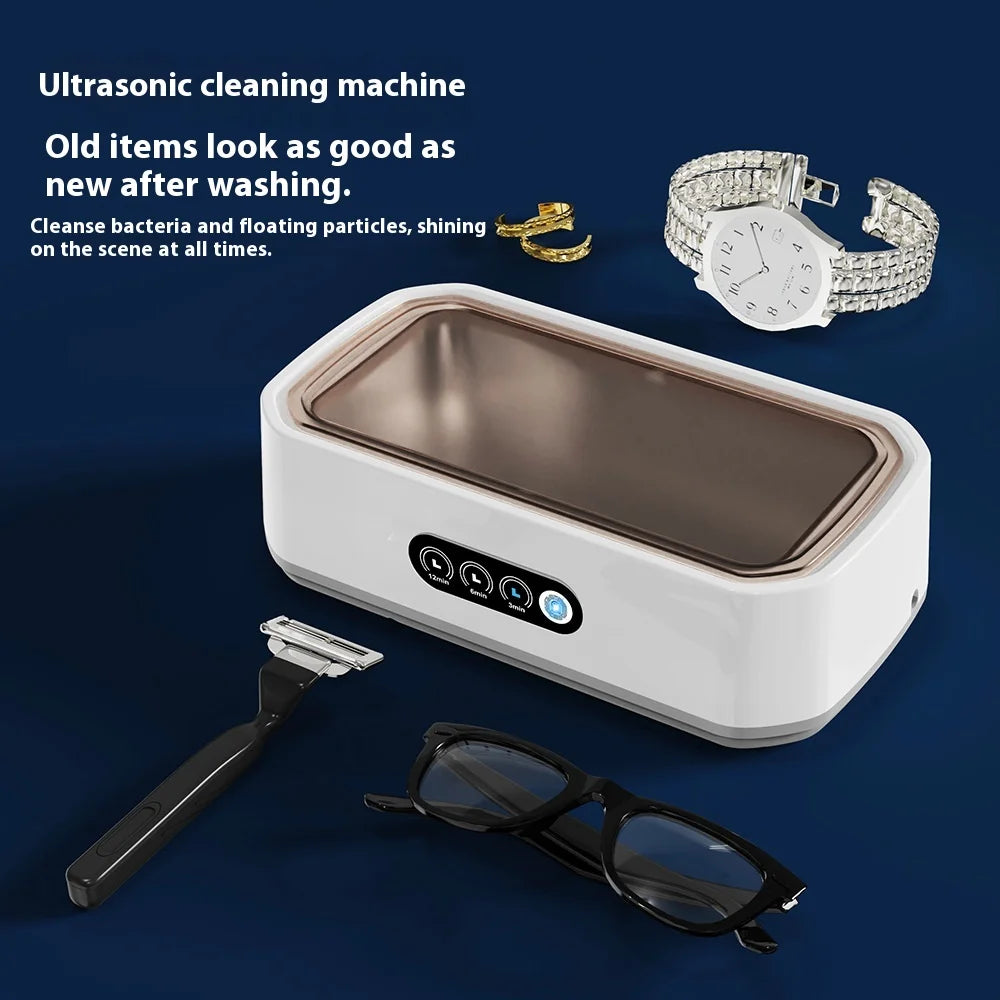 Ultrasonic Cleaner Machine Eyeglass 650ml Mini High-frequency Vibration Cleaning For Glasses Jewelry Denture Pacifier Peaceful Pleasures Health and Wellness
