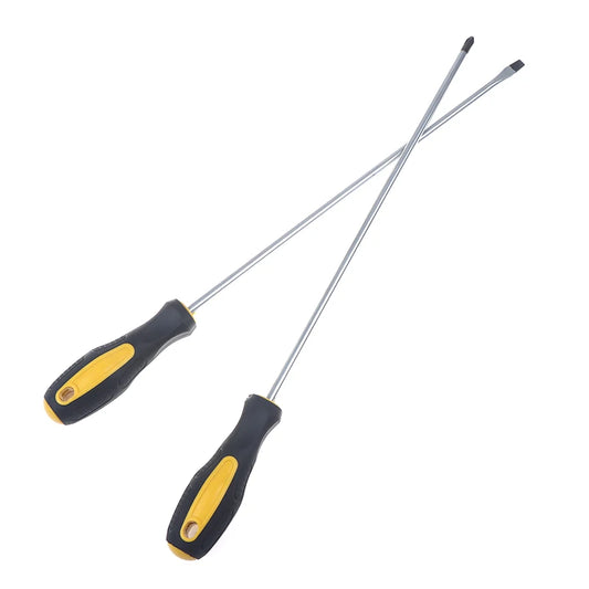 High Quality 6*300mm Long Handle Screwdriver Slotted Cross Head Magnetic Screwdriver Bit Anti Slip Screw Driver Bolt Driver Tool Peaceful Pleasures Health and Wellness