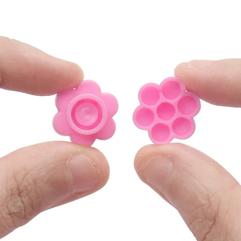 100pc Disposable Eyelash Glue Cups & Tattoo Ink Ring Holders