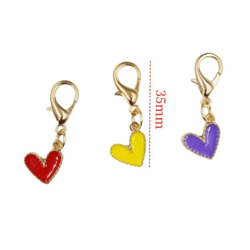 10pcs Heart Shape Keychains – Alloy Love Key Ring Set for Women