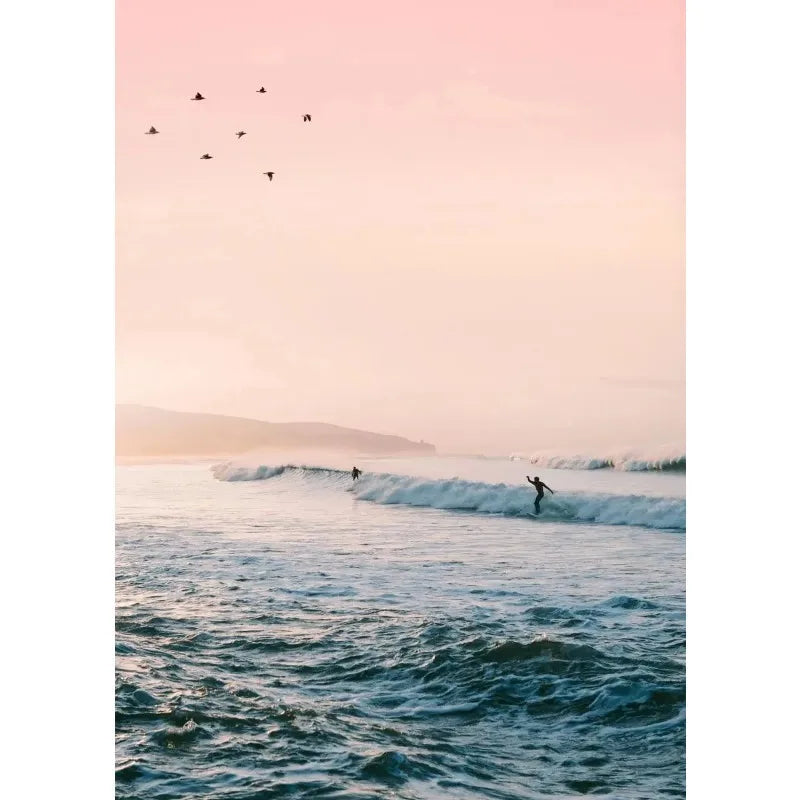 Summer Sunshine Beach Surf Palm Trees Sea View Poster Canvas Paintings Wall Art Pictures Home Decor Peaceful Pleasures Health and Wellness 14 40x50cm Unframed