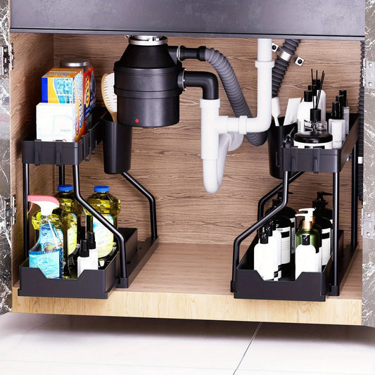 Multi-Layer Pull-Out Kitchen & Bathroom Storage Rack Organizer Storage Rack Organizer Oasis Select