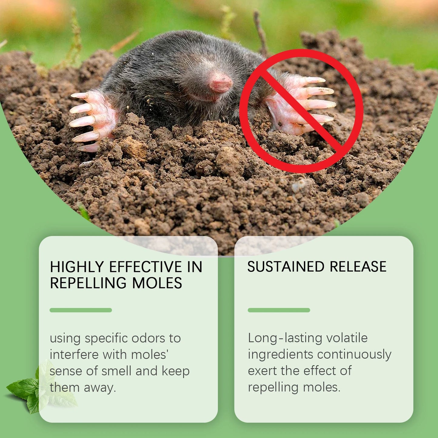 MoonSpry 10-Pack Mole Repellent Pills – Odorless Outdoor Pest Control