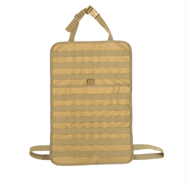 Molle Tactical Car Seat Cushion Universal Four Seasons Storage Bag Hanging Bags Car Stowing Tidying Pocket Interior Accessories Peaceful Pleasures Health and Wellness yellow color