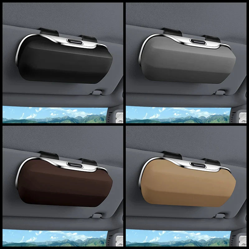 Car Sun Visor Glasses Holder | Press-Button Eyeglass Case