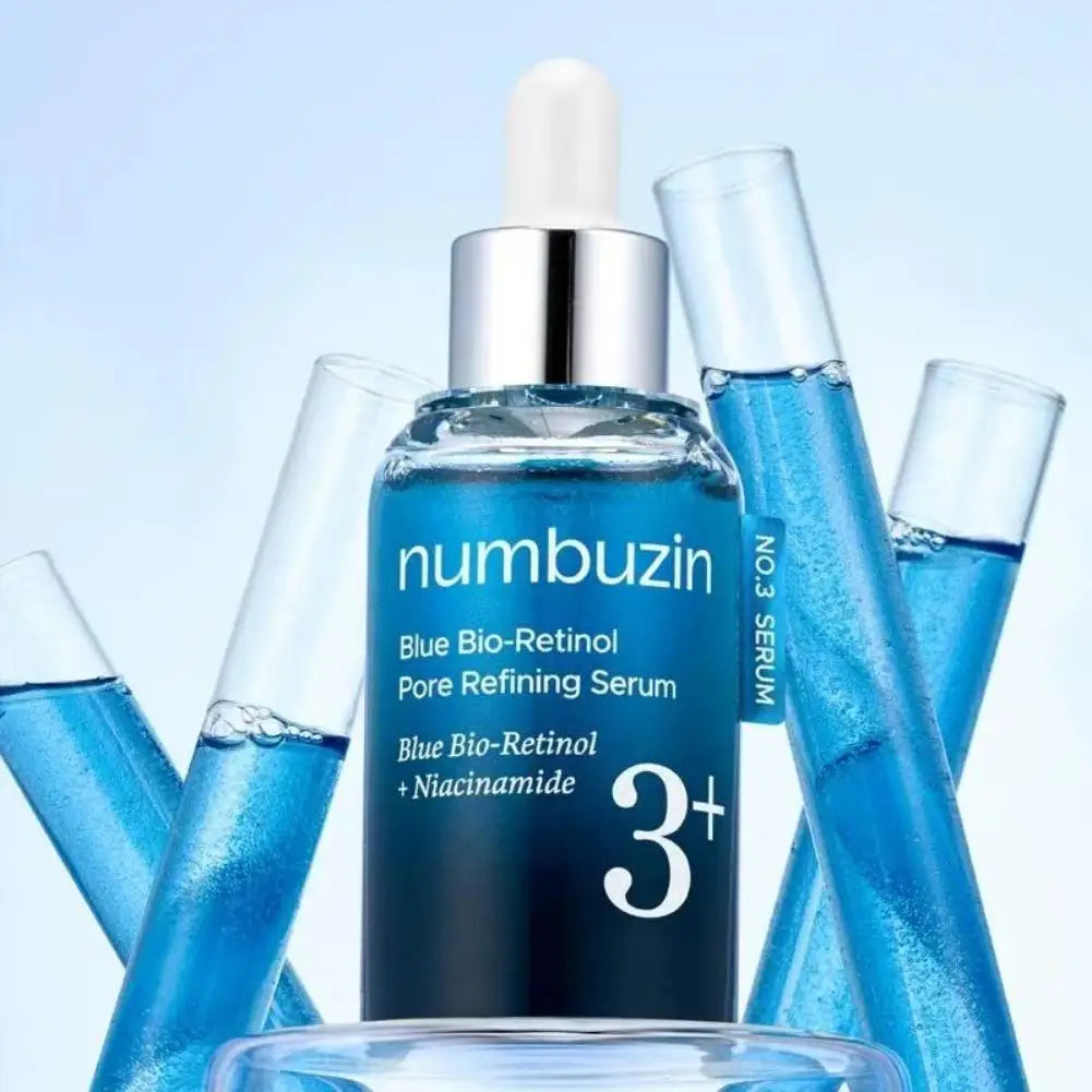 Numbuzin No.3 Blue Bio-Retinol Pore Refining Serum Niacinamide Gentle Improve Skin Texture Tighten Pores Korea Face Essence Care Peaceful Pleasures Health and Wellness