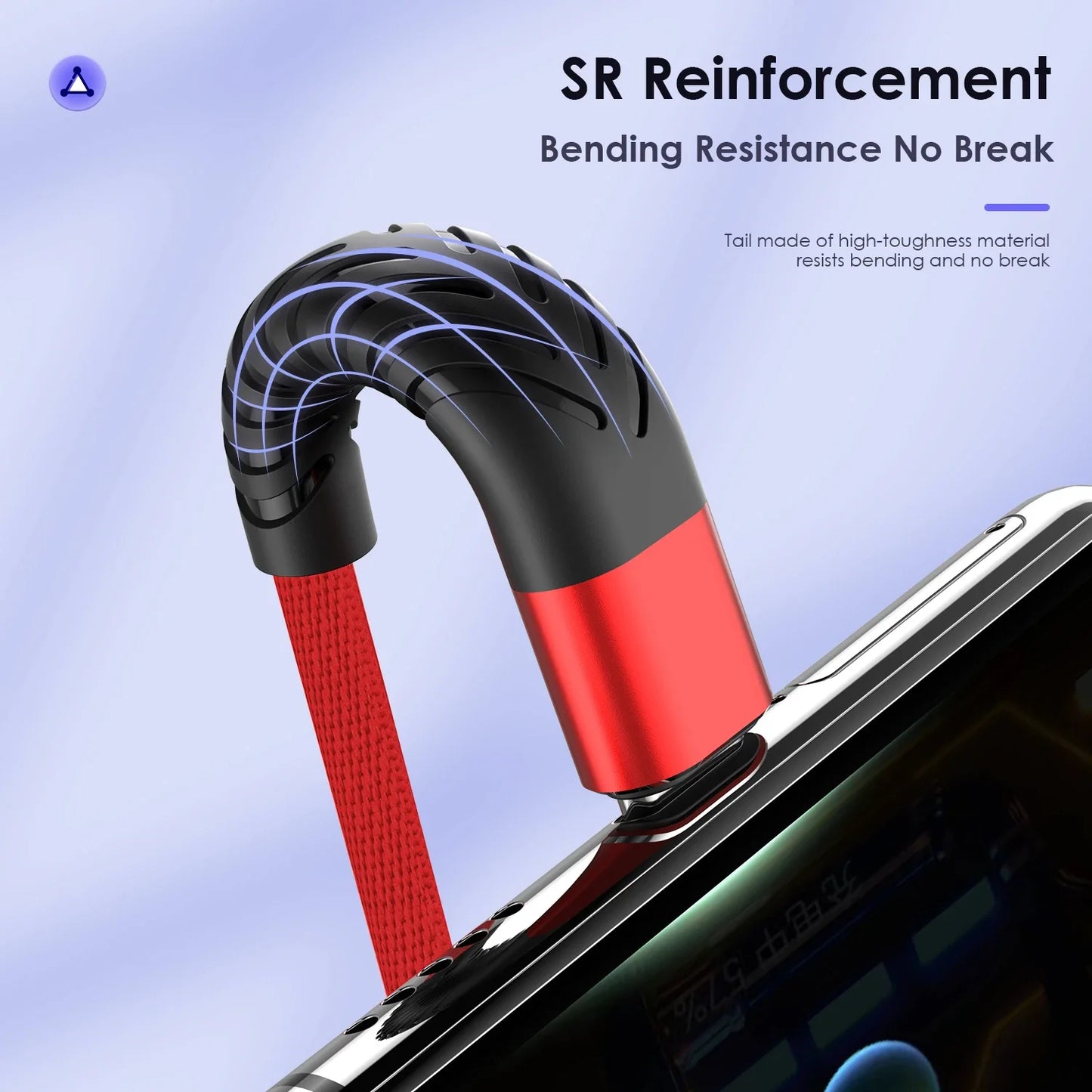 100W USB-C Fast Charging Cable Nylon Braided 7A QC3.0 Type-C