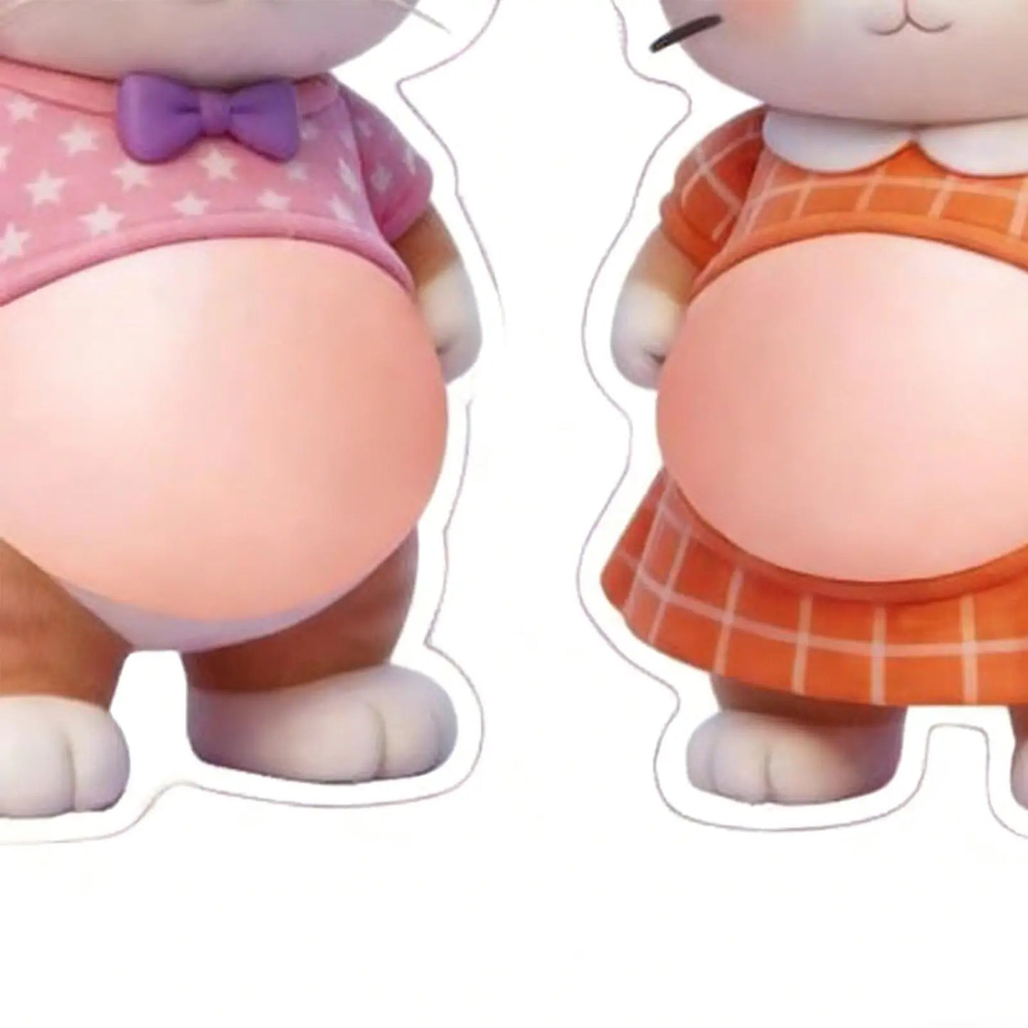 3D Puppy Cartoon Stickers – Squeezable PVC Decals, 2-Pack