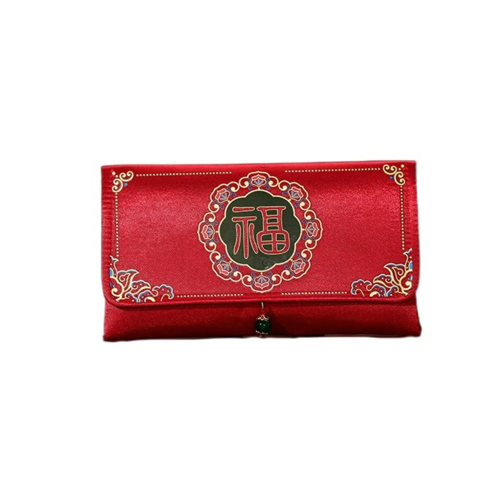 Chinese Brocade Red Envelope | Embroidery Tassel Wedding Gift