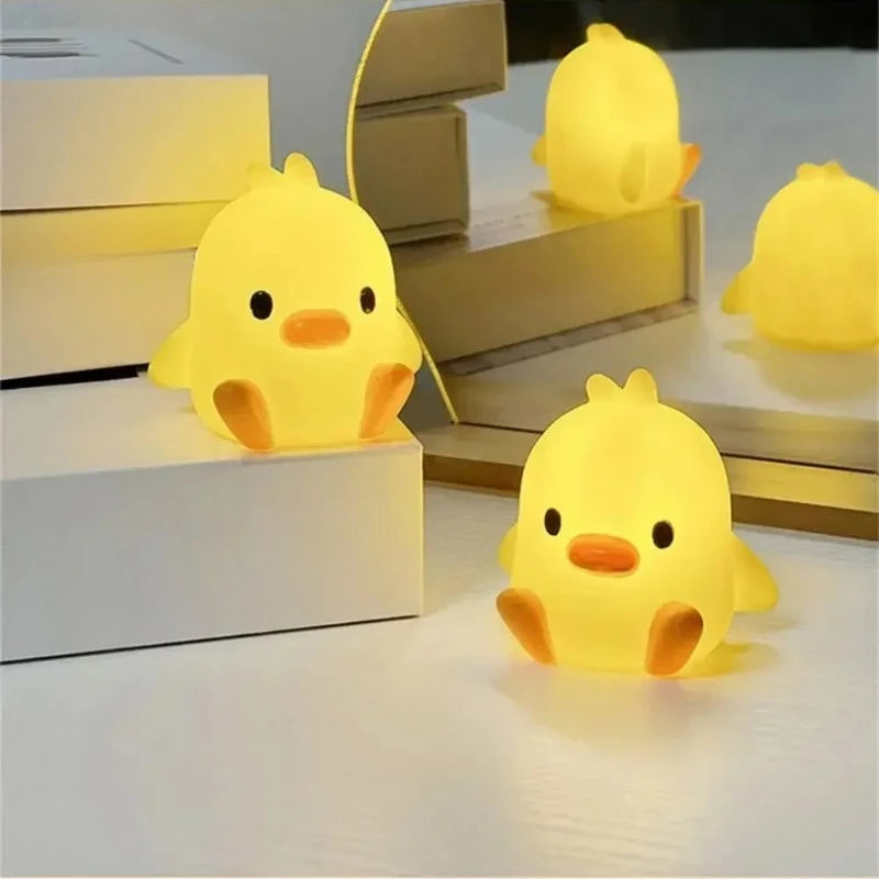 Cute Duck LED Warm Night Light – Bedroom & Desk Decor Lamp