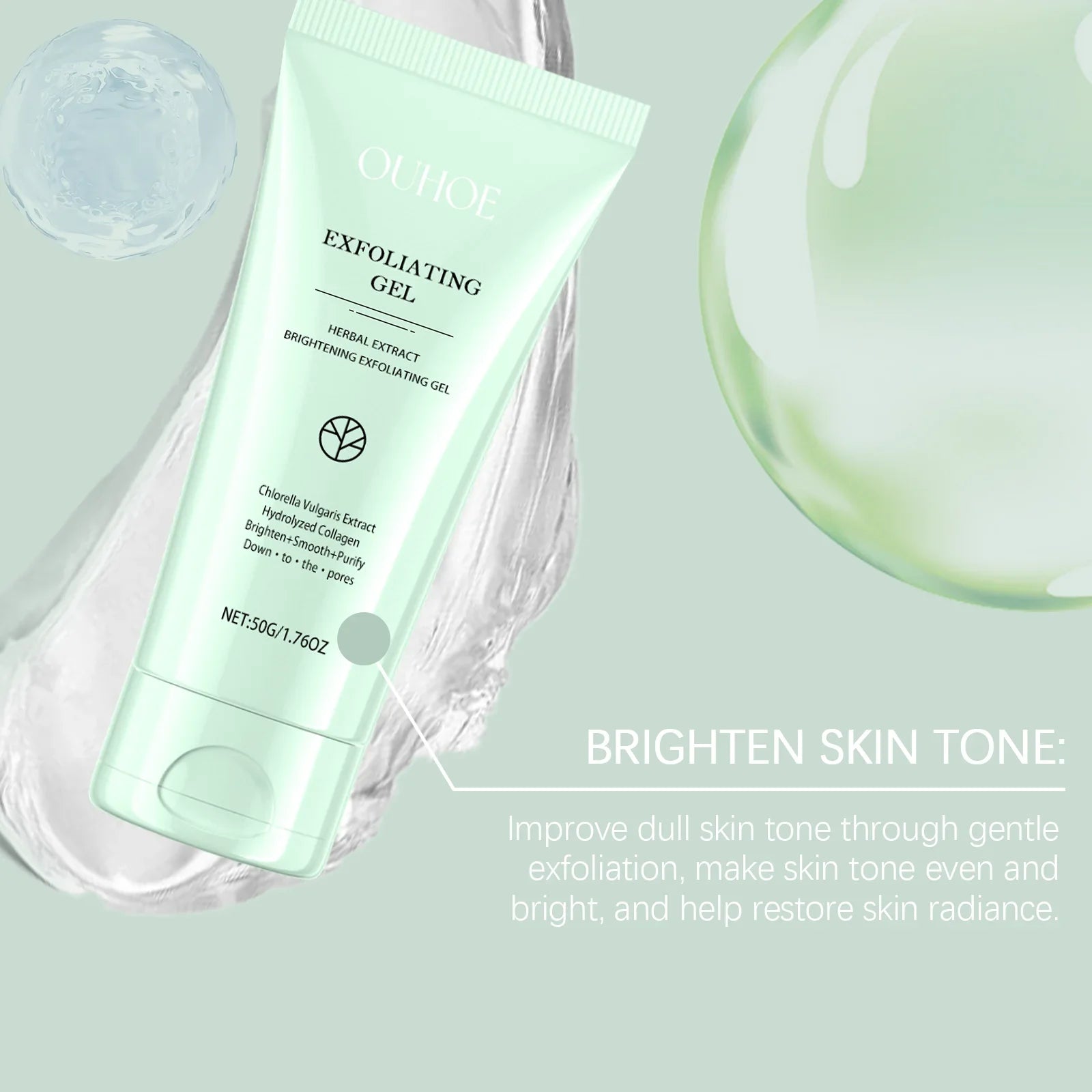 OUHOE Exfoliating Peeling Gel – Pore Cleanser & Dark Spot Remover Exfoliating Facial Gel Oasis Select
