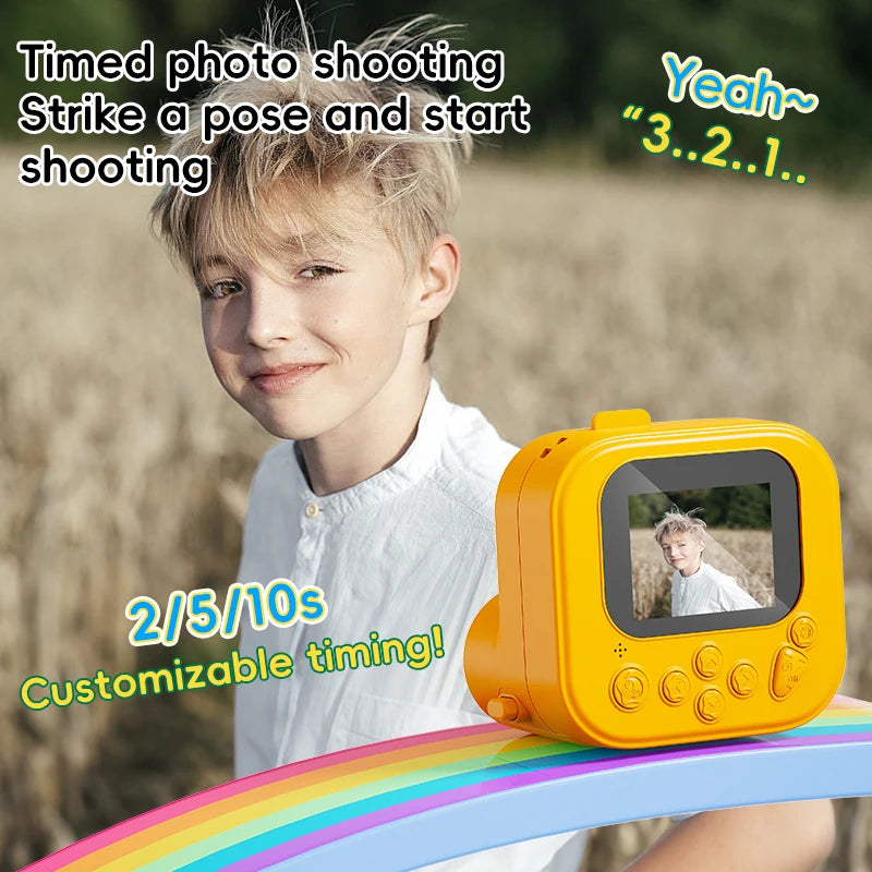 DIY Instant Print Camera 48MP Toddler Camera Instantanea 1080P HD Kids Camera Ages 3-12 Toy Cameras Christmas Gifts for Kids Peaceful Pleasures Health and Wellness