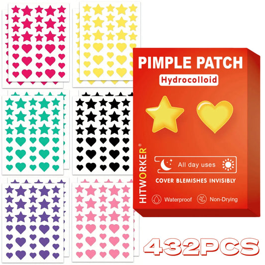 Hydrocolloid Acne Patches – Invisible, Waterproof | All Skin Types Acne Spot Patch Peaceful Pleasures Health and Wellness 432PCS