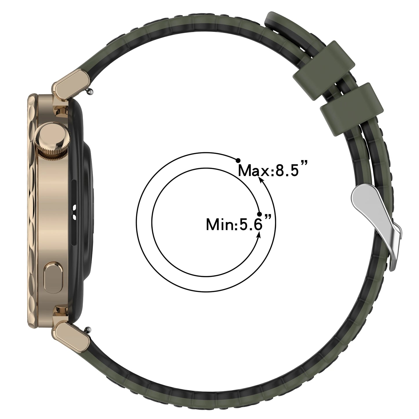 Silicone Watch Band 18mm 20mm – Huawei Samsung Garmin Strap Peaceful Pleasures Health and Wellness
