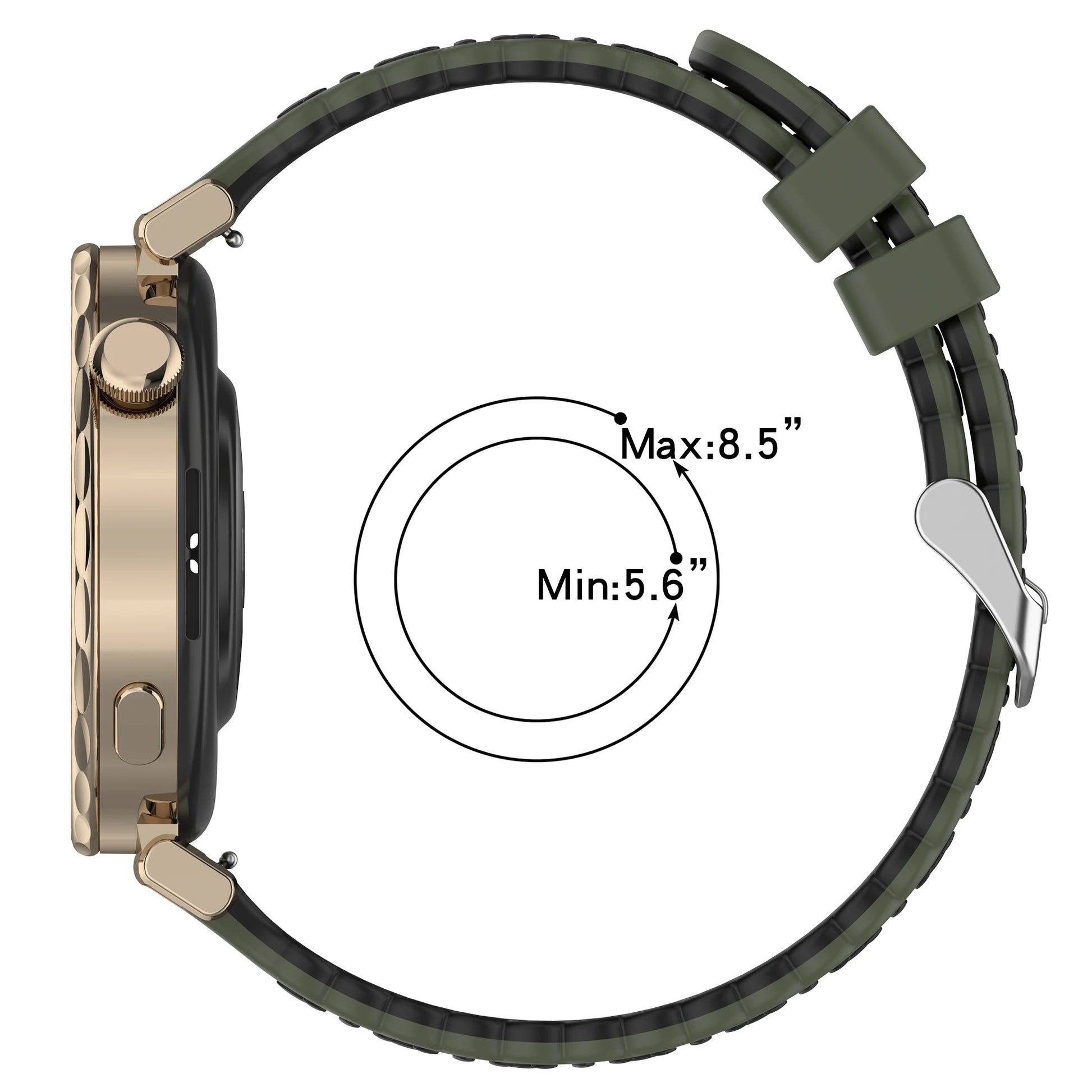 Silicone Watch Band 18mm 20mm – Huawei Samsung Garmin Strap Peaceful Pleasures Health and Wellness