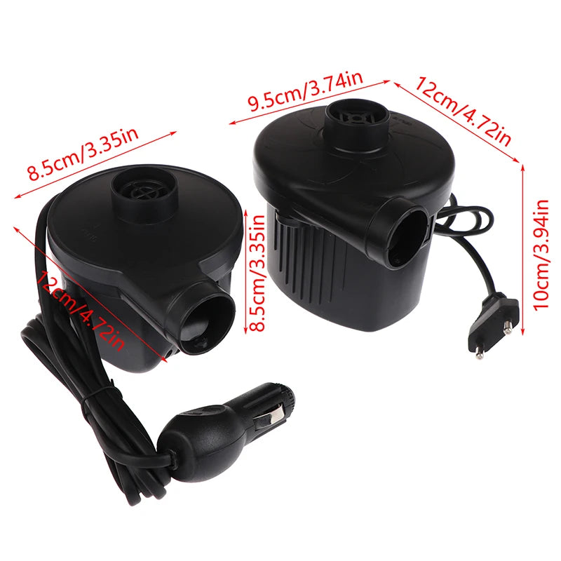 Home Use Camping Inflator Portable Electric Inflatable Pump With 3 Nozzles Air Mattress Boat Auto Air Inflatable Pump For Car Peaceful Pleasures Health and Wellness
