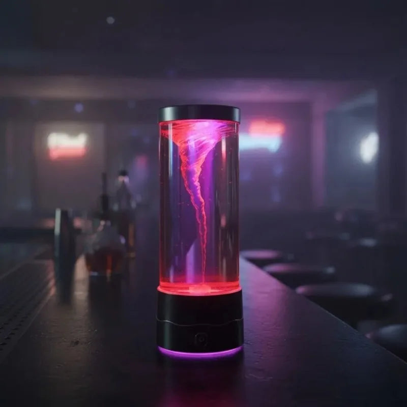 LED Tornado Mood Lamp – 7-Color Changing USB Night Light