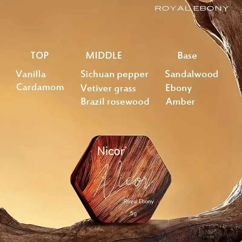 NICOR Men's Solid Perfume Balm – Portable EDP Fragrance 5g