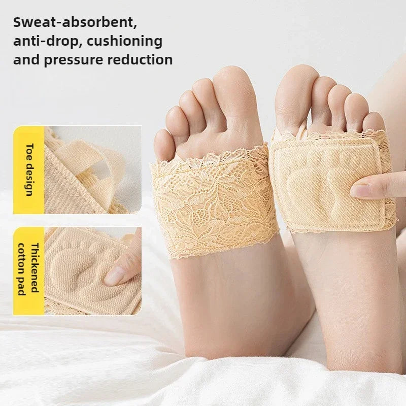 Women's Non-Slip Invisible Half Sole Socks for High Heels