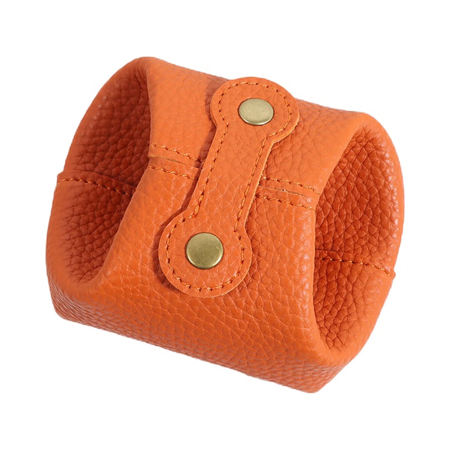Mini Coin Purse Small Wallet for Women with Zipper Pocket Earphone Keys Lipstick Organizer Portable Korean Style Accessory Peaceful Pleasures Health and Wellness Orange