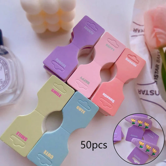 50Pcs Colorful Hair Accessory Display Cards & Hang Tags Packaging Hang Tags Peaceful Pleasures Health and Wellness