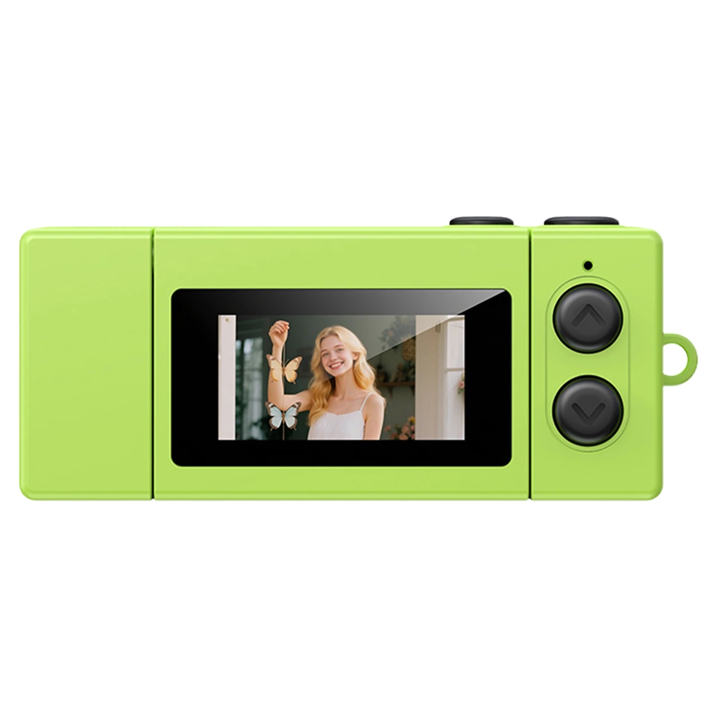 Retro Small Video Recorder Camcorder Support Memory Card Mini Keychain Camera for Beginners Teens and Adults Travel Vlog Peaceful Pleasures Health and Wellness green