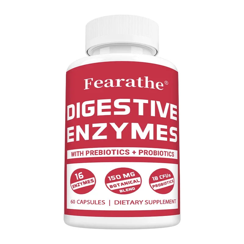 Digestive Enzyme Capsules - with Probiotics & Prebiotics, Support Gut Health, Immune Support, Promote Digestive Health Peaceful Pleasures Health and Wellness 60 count-1 bottle