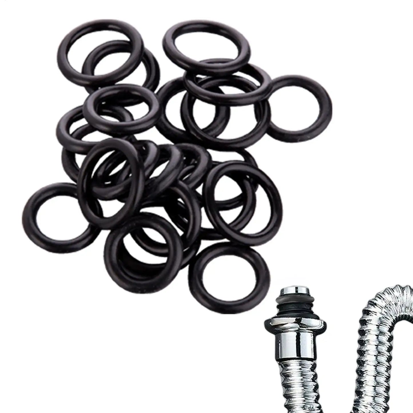 50-Piece Nitrile Rubber O-Ring Kit – Oil & Water Resistant