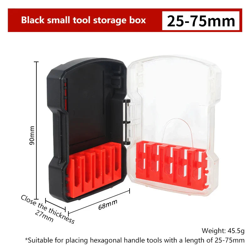 Portable Hex Drill Bit Case – 5 Sizes, Water-Resistant Storage