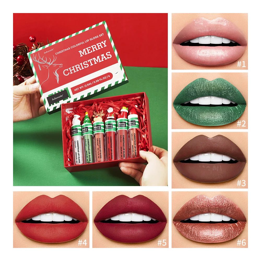 Christmas Colorful Lip Gloss Jelly Tint for Lips Lip Glow Oil Long Lasting Lip Inks Lipgloss Women's Gloss Ink Clear Makeup Gift Peaceful Pleasures Health and Wellness