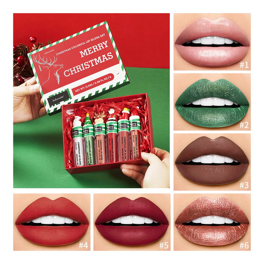 Christmas Colorful Lip Gloss Jelly Tint for Lips Lip Glow Oil Long Lasting Lip Inks Lipgloss Women's Gloss Ink Clear Makeup Gift Peaceful Pleasures Health and Wellness
