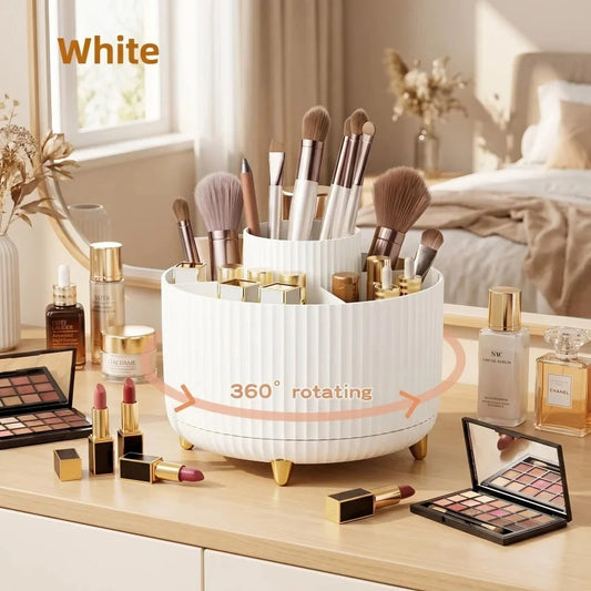 RUNTOIN 360° Rotating Makeup Brush Holder & Organizer Makeup Organizer Peaceful Pleasures Health and Wellness