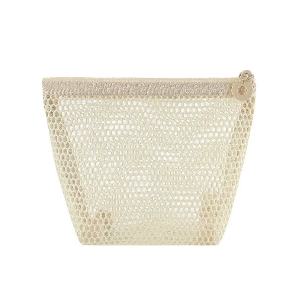 Transparent Mesh Cosmetic Bag – Mini Travel Makeup Pouch